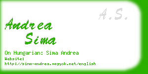 andrea sima business card